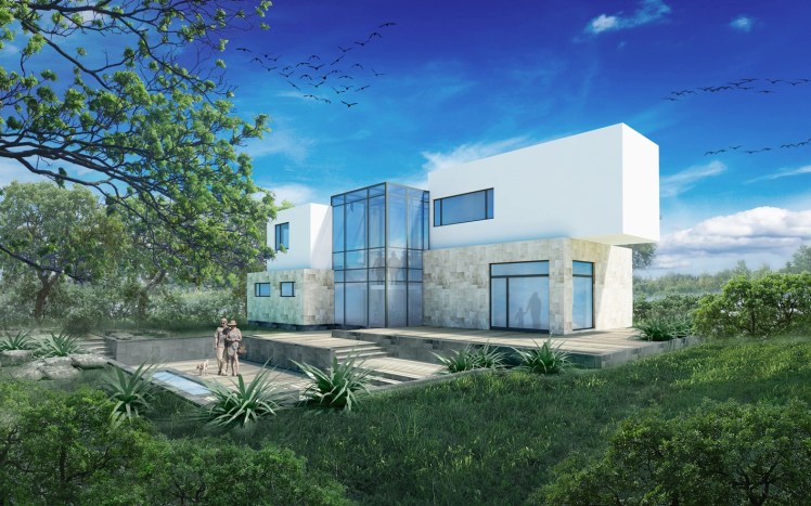 Dom jednorodzinny - wizualizacja