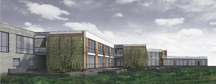 Szkoła podstawowa - wizualizacja - widok od południa