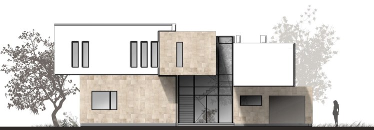 Dom jednorodzinny - elewacja południowo-wschodnia