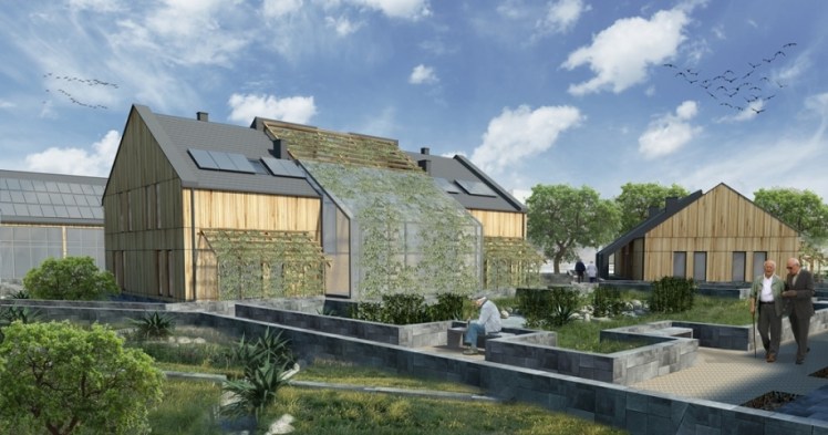 Budynek mieszkalny z użytkowym poddaszem - wizualizacja