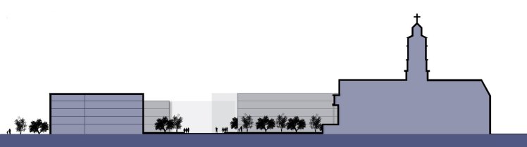 Przekrój przez plac 1KD-PM