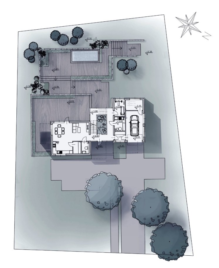 Dom jednorodzinny - zagospodarowanie terenu
