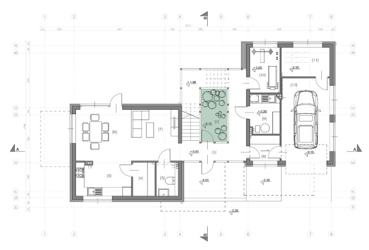  Dom jednorodzinny - rzut parteru