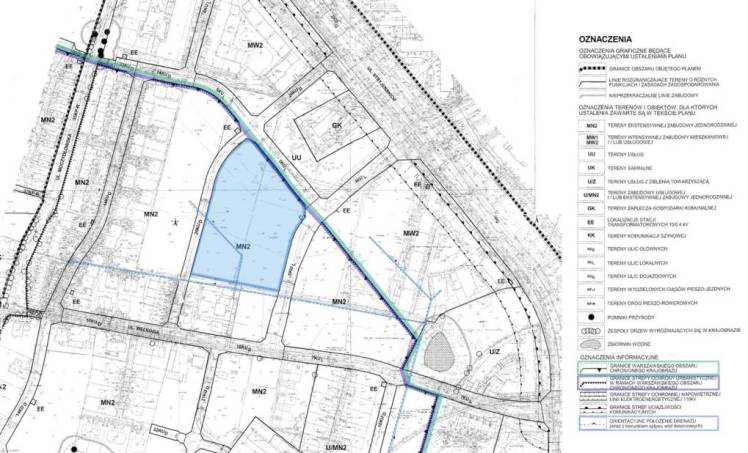 Fragment Planu Miejscowego Zagospodarowania Przestrzennego Natolina Zachodniego – część „Moczydłowska Wschód”