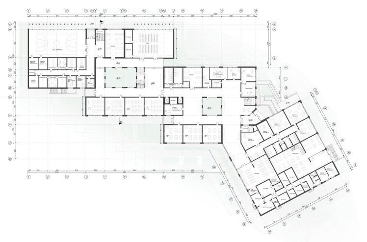 Szkoła podstawowa - rzut parteru