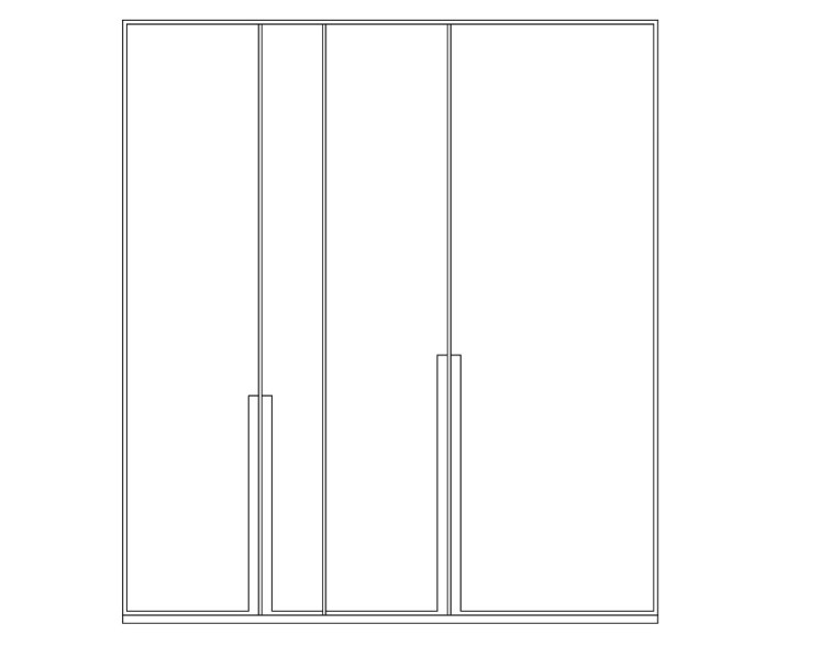 Szafa wnękowa - widok frontowy