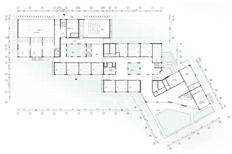 Szkoła podstawowa - rzut piętra