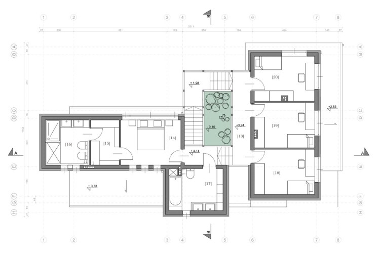 Dom jednorodzinny - rzut piętra