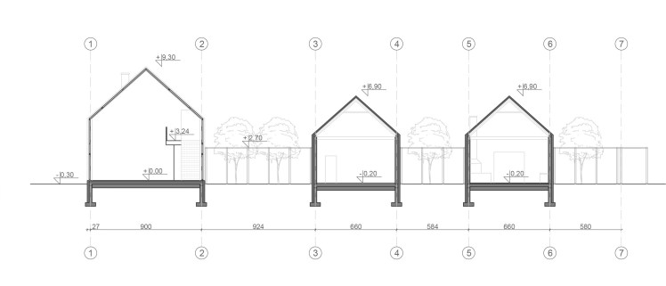 Kuźnia - przekrój AA