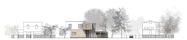 Dom jednorodzinny - rozwinięcie od ulicy