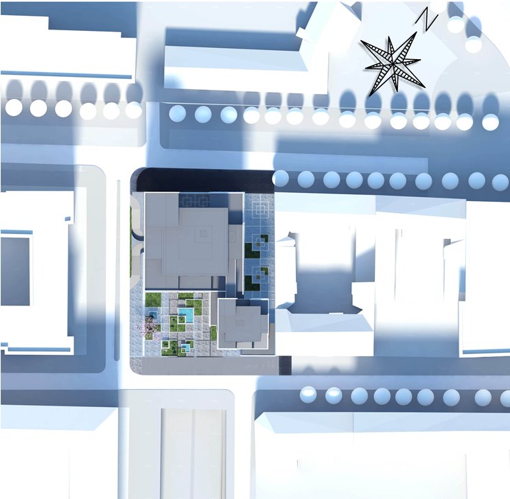 Fraktal Media - Mediateka - sytuacja - zagospodarowanie terenu