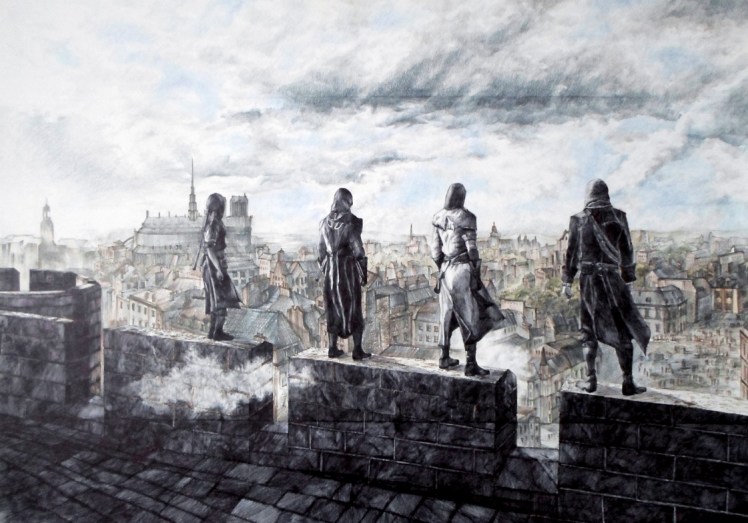 Assassin's Creed - rysunek 70x50cm