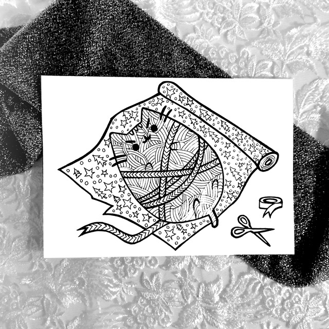 Christmas Pusheen pakowany na prezent